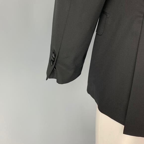 PORTS INTERNATIONAL Size 40 Black Wool Tuxedo Sport Coat - Picture 4 of 8